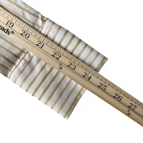 Express Button Down Long Sleeve Gold Striped V-Neck Blouse Women’s Size M - Picture 9 of 9